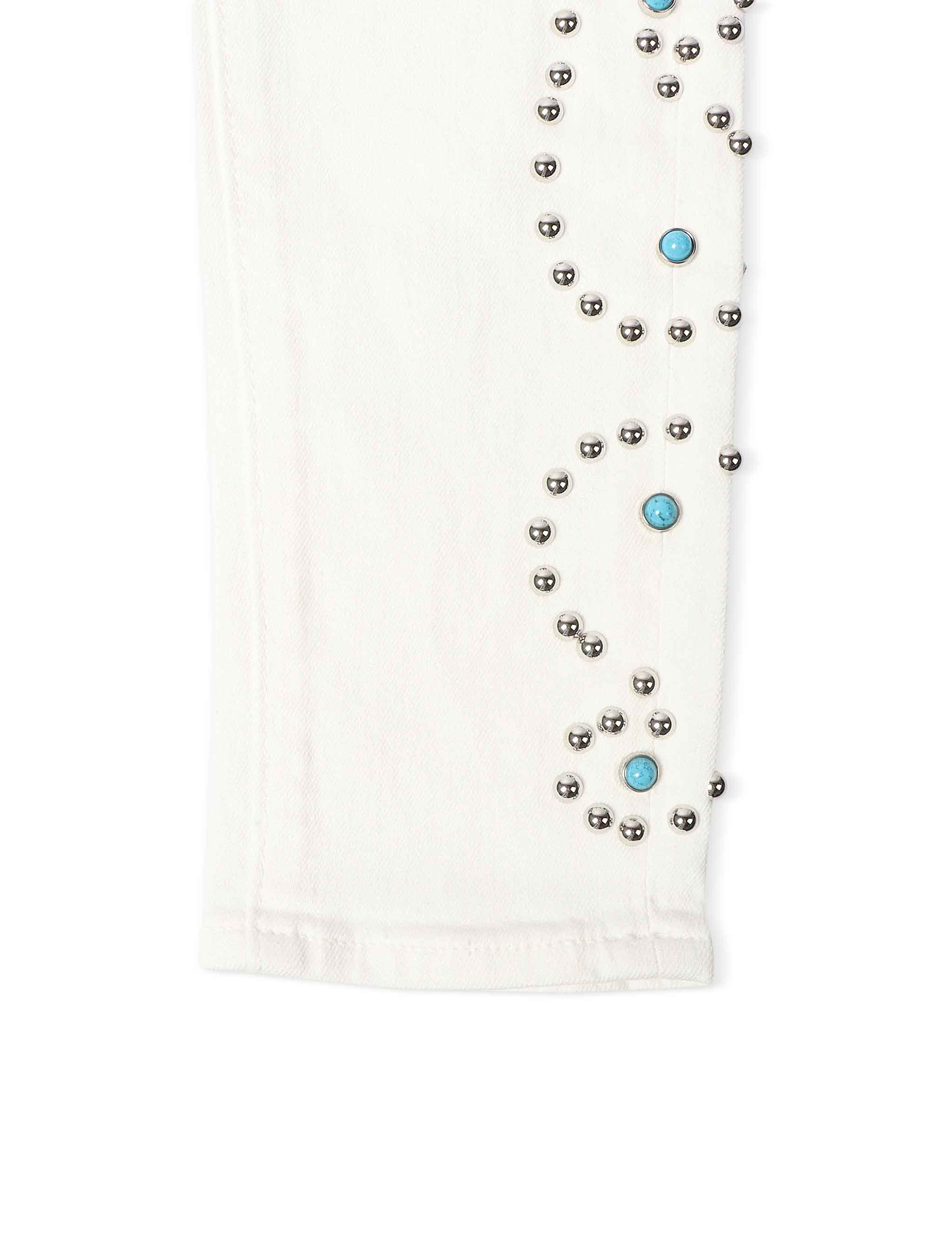 Embellish Onix Rhinestone Jeans – White