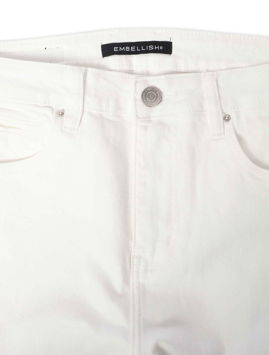 Embellish Onix Rhinestone Jeans – White