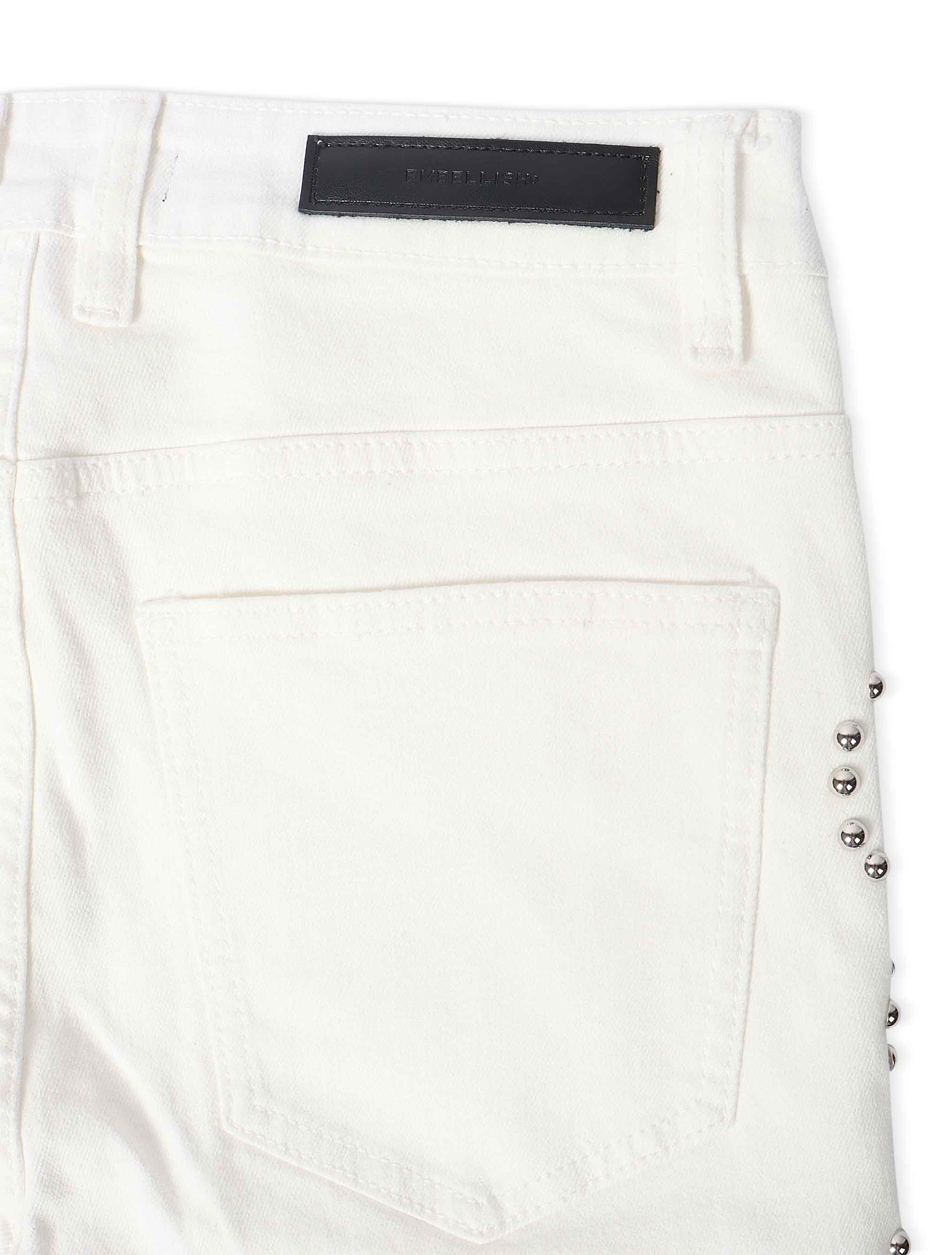 Embellish Onix Rhinestone Jeans – White