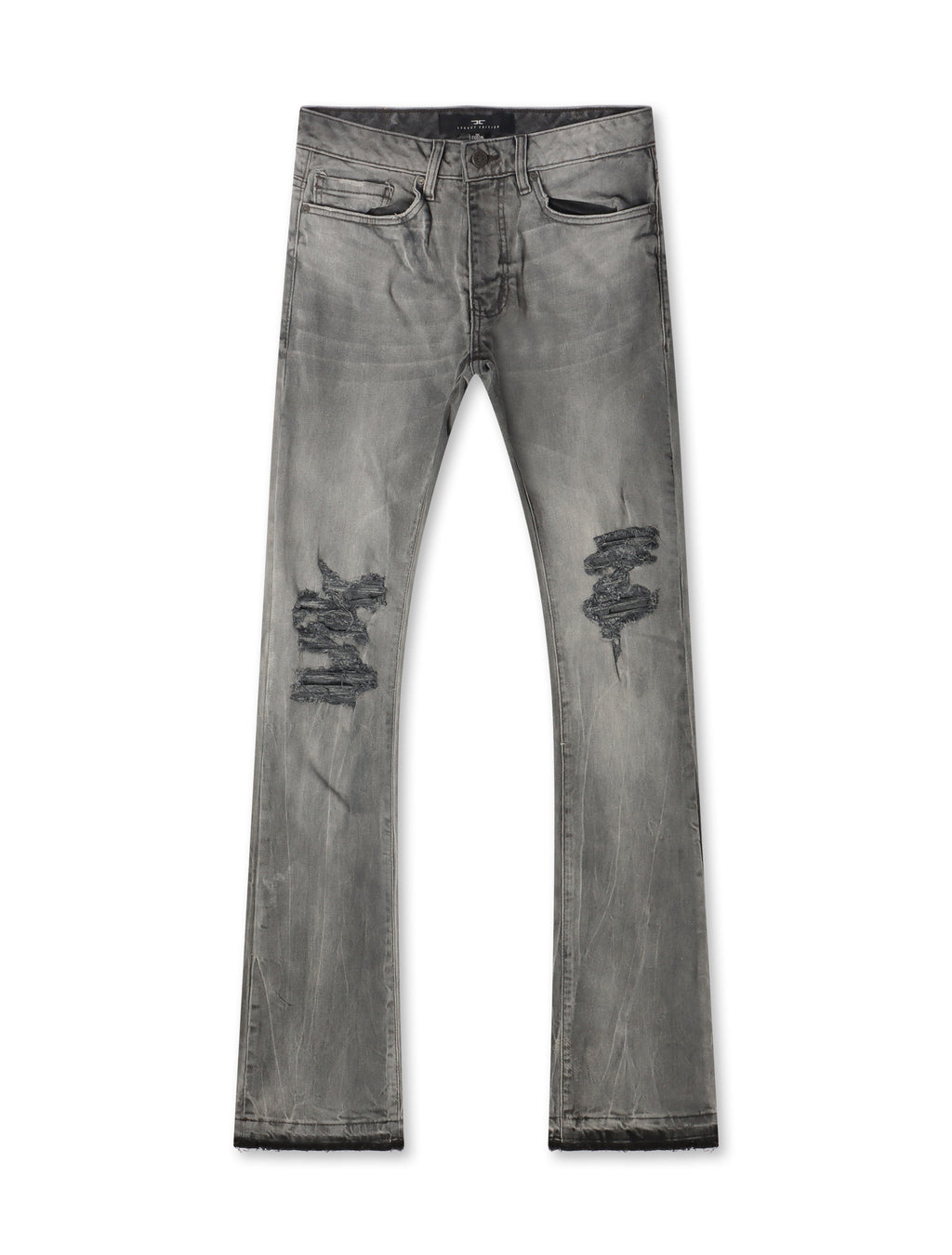 Jordan Craig Stacked Shredded Jeans – Smoked Gray