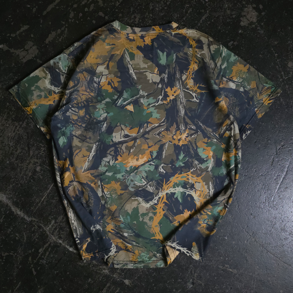 Mayhem Hand-Drawn Camo Graphic Tee – Any Means Necessary
