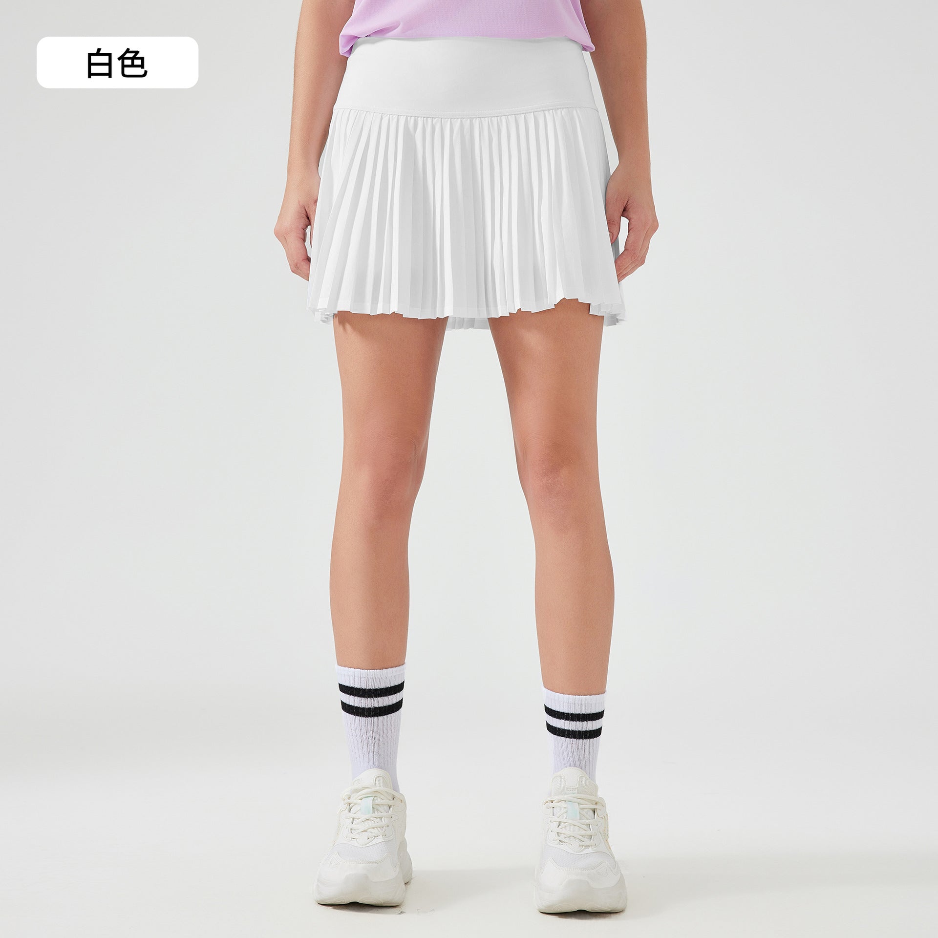 Women's High Waist Pleated Tennis Skirt with Pockets