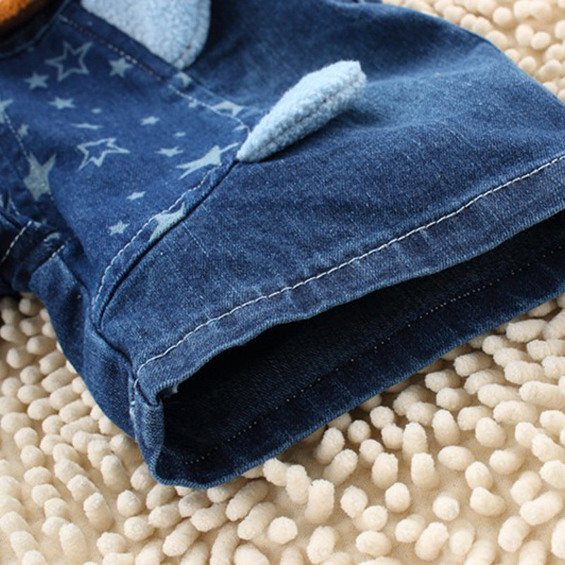 Baby & Toddler Suspender Denim Short Pants | Unisex Summer Climbing Shorts