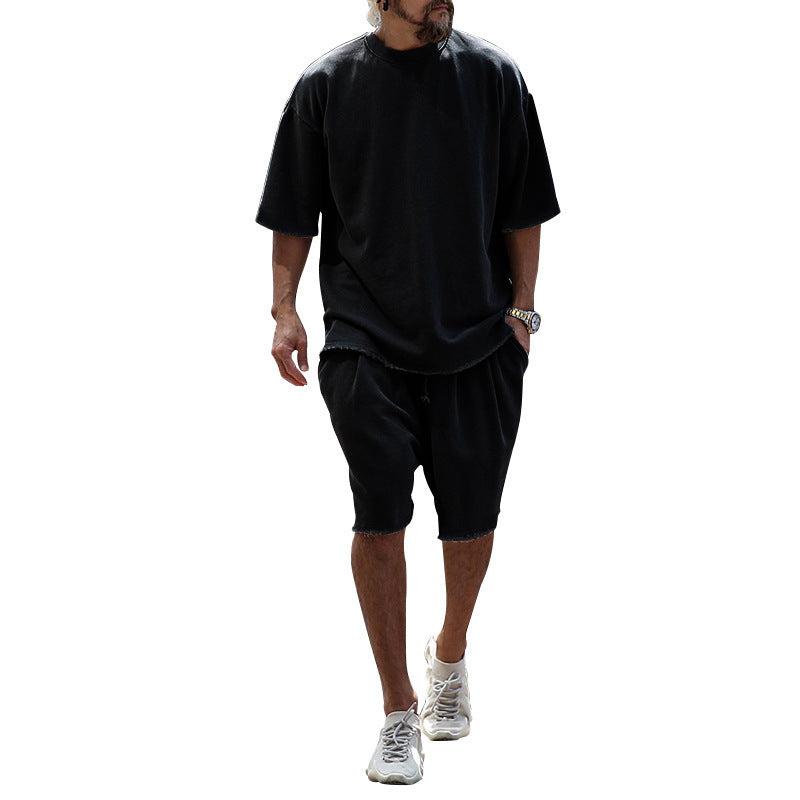 Men's Casual Summer Two-Piece Set | Short Sleeve T-Shirt & Matching Shorts