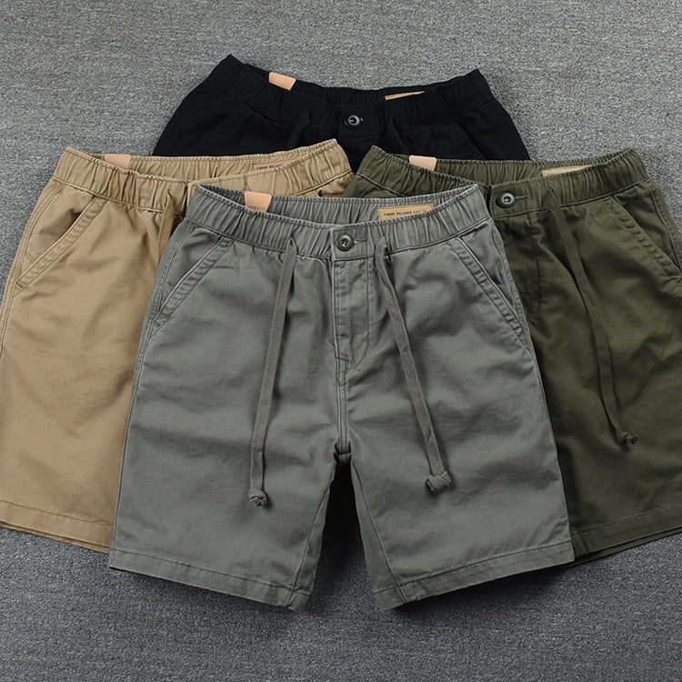 Men's Casual Cotton Loose Shorts | Washed Streetwear Running Shorts