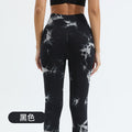 Women's Seamless High-Waist Yoga Shorts – Tie-Dye Print, 10 Colors