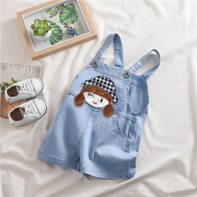 Baby & Toddler Suspender Denim Short Pants | Unisex Summer Climbing Shorts