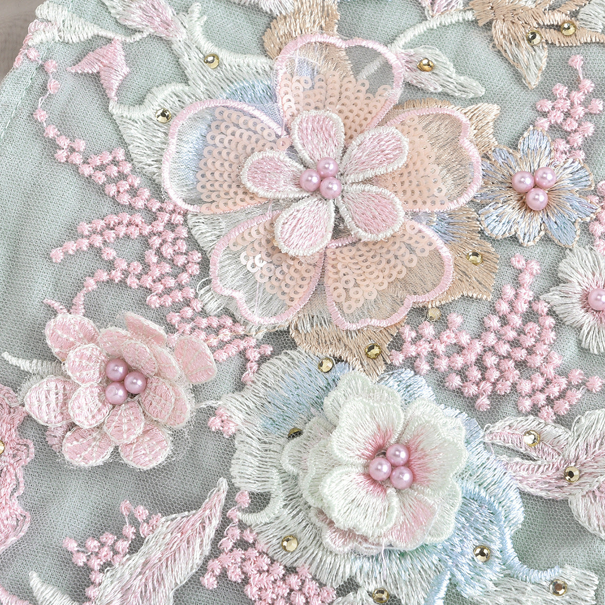 Baby Girl Gauze Lace Beaded Romper | Patchwork Lace-Up Jumpsuit
