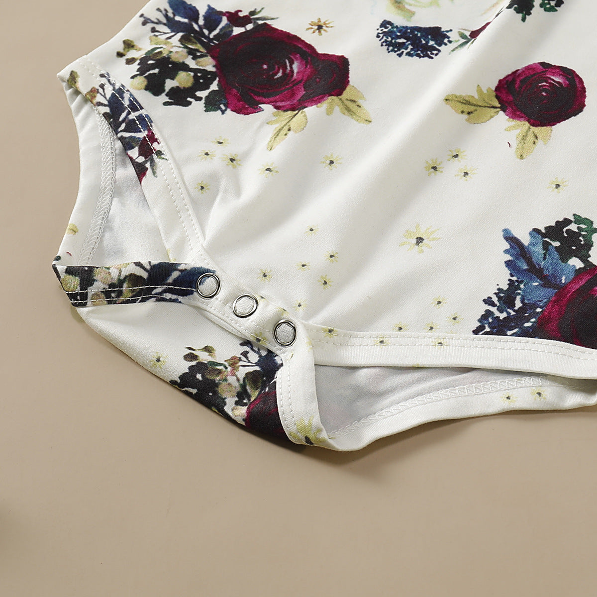 Baby Girl Floral Bodysuit Romper Set