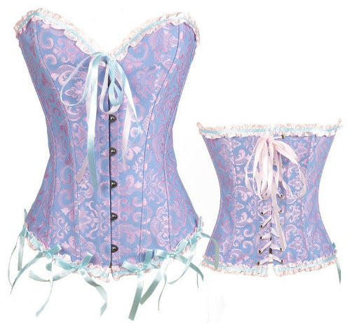 Women's Lace Fishbone Corset Top | Shaping & Gathering | 18 Colors, XS–6XL