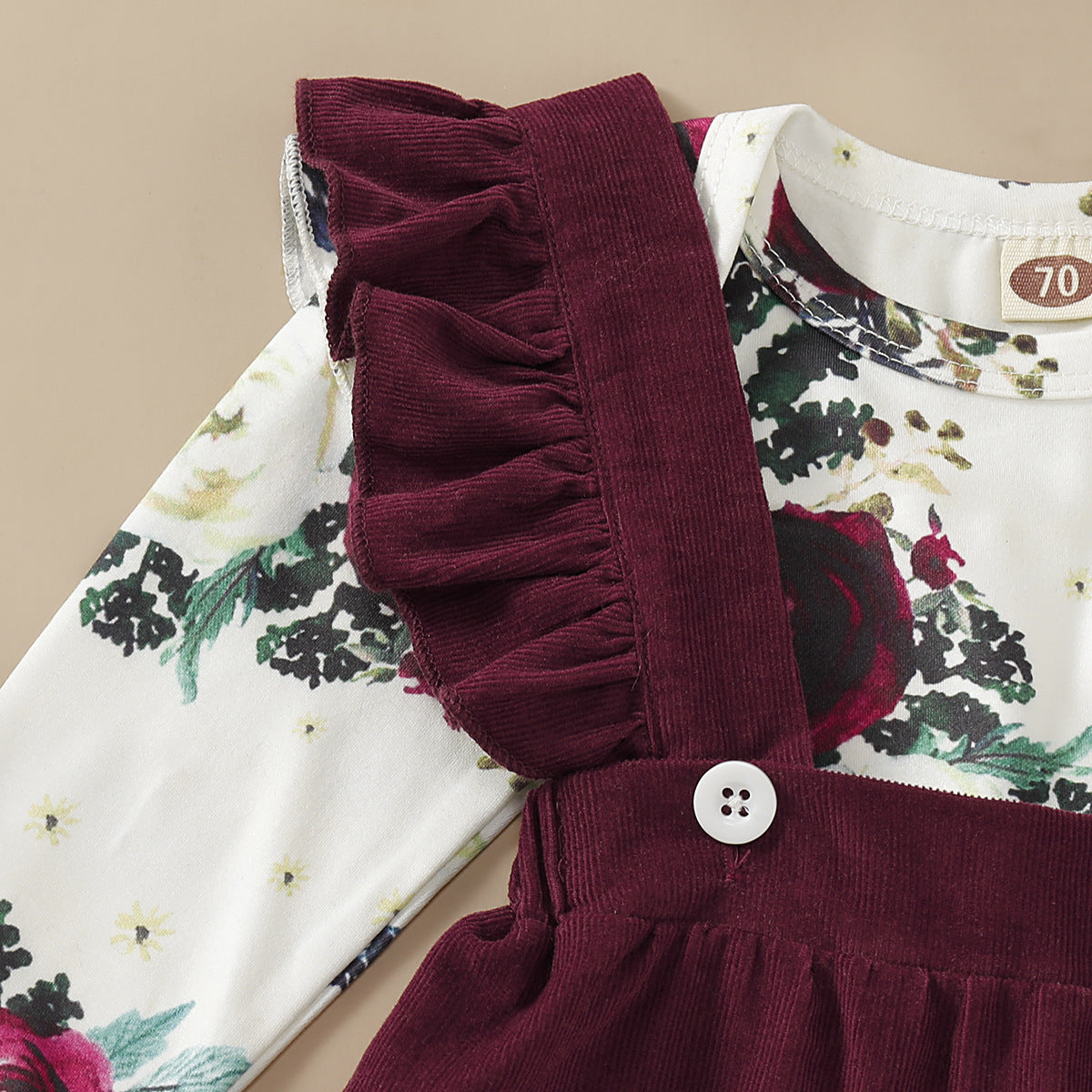 Baby Girl Floral Bodysuit Romper Set