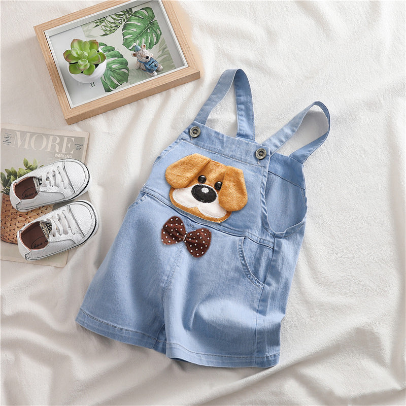 Baby & Toddler Suspender Denim Short Pants | Unisex Summer Climbing Shorts