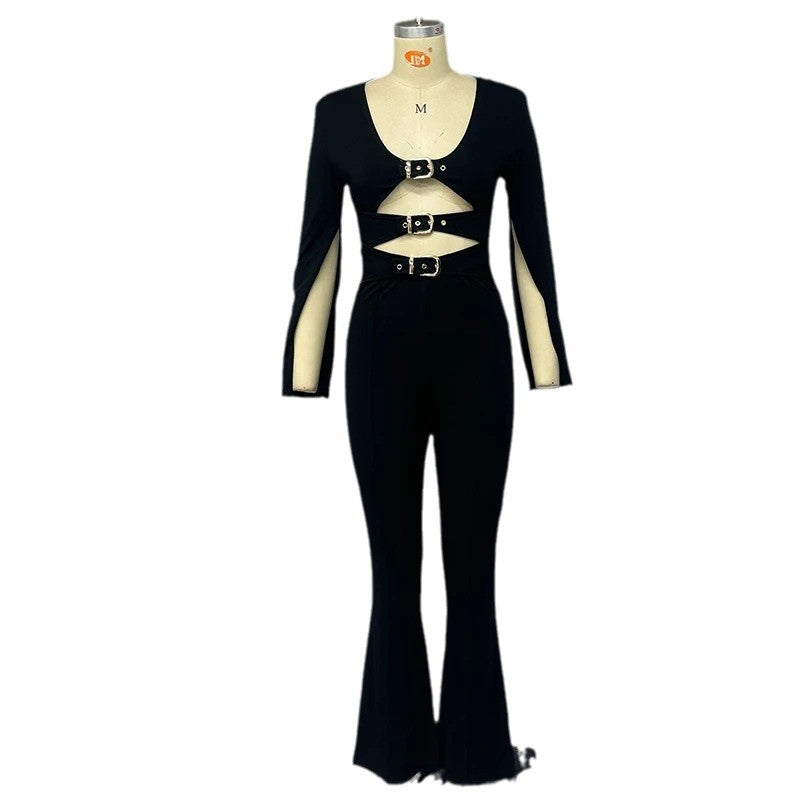 Women's Hollow-Out Mesh Perspective Jumpsuit | Sexy Bodysuit