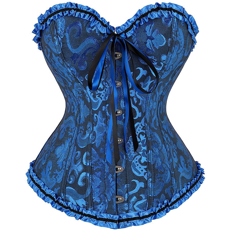 Women's Lace Fishbone Corset Top | Shaping & Gathering | 18 Colors, XS–6XL