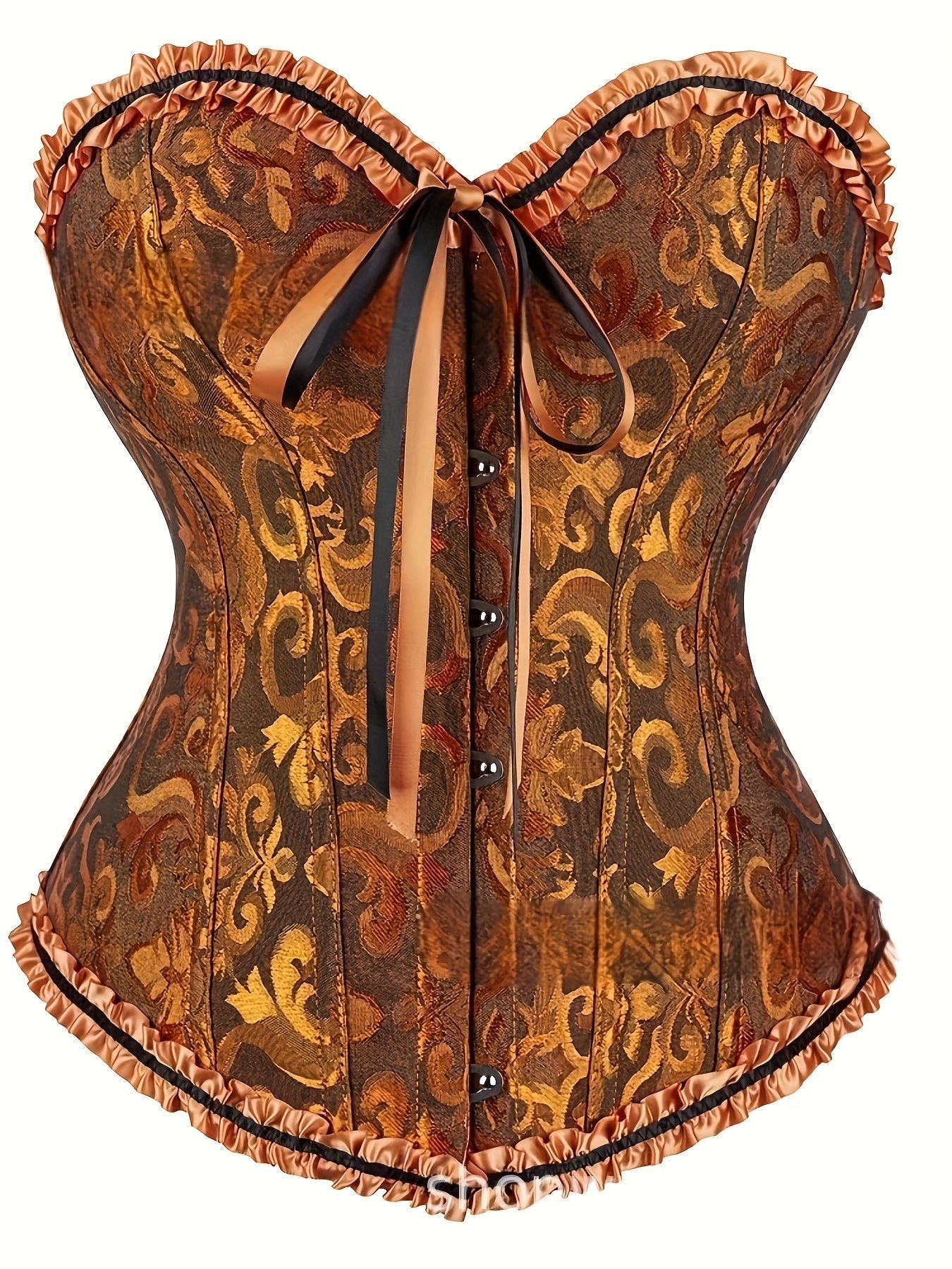 Women's Lace Fishbone Corset Top | Shaping & Gathering | 18 Colors, XS–6XL