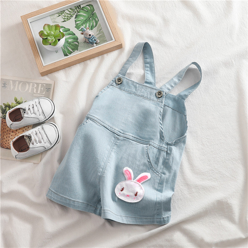 Baby & Toddler Suspender Denim Short Pants | Unisex Summer Climbing Shorts