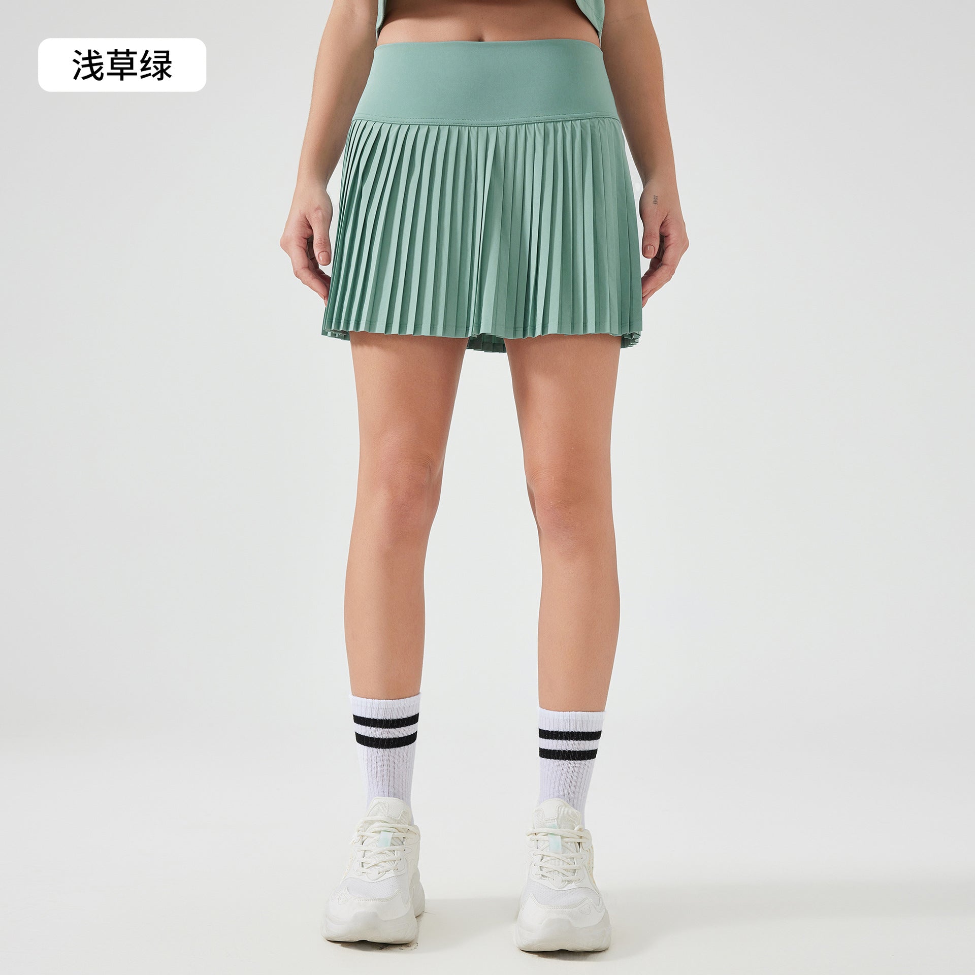 Women's High Waist Pleated Tennis Skirt with Pockets