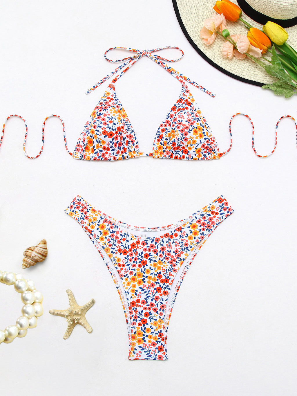 Women's Floral Print Two-Piece Bikini Set