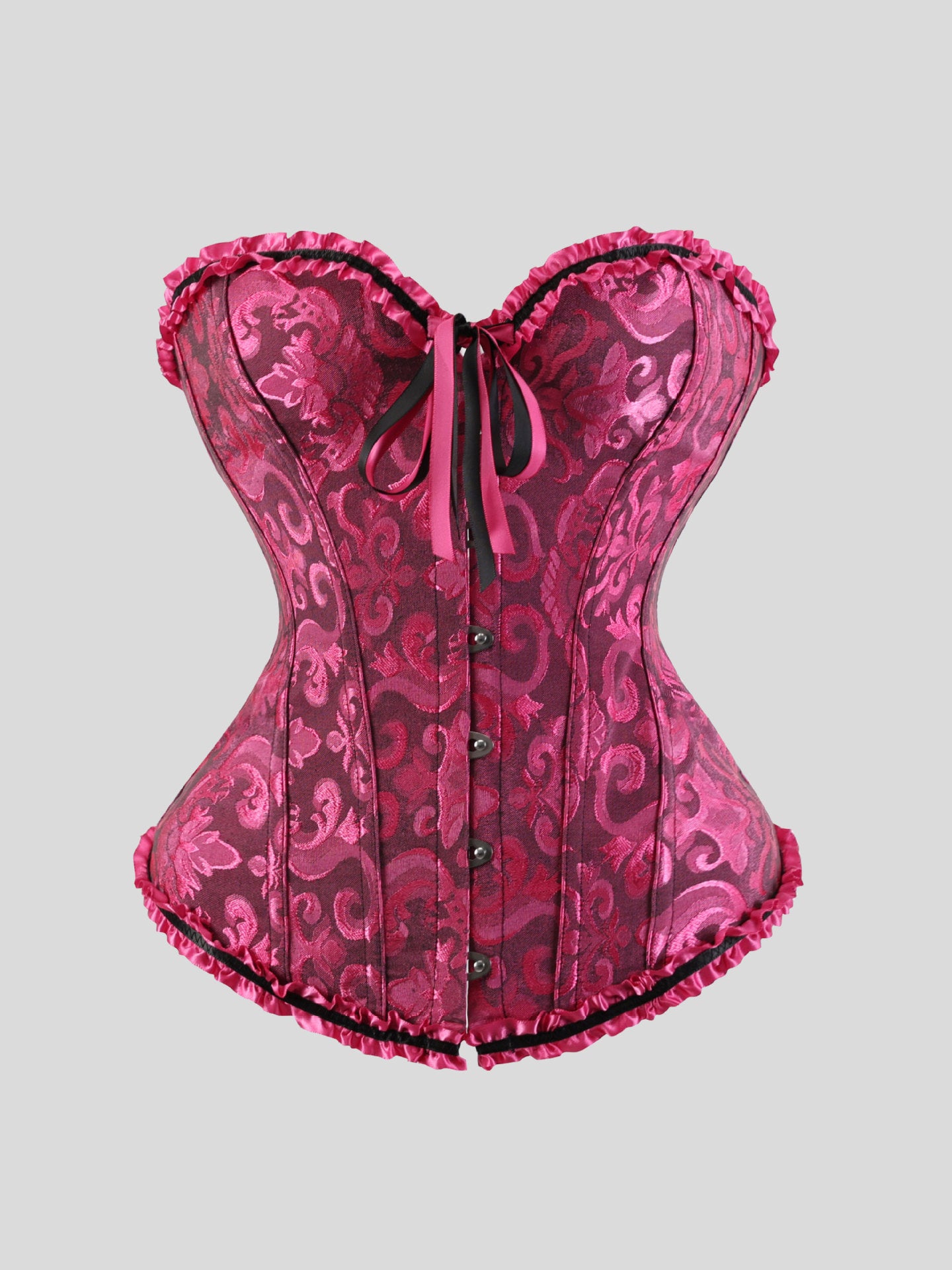 Women's Lace Fishbone Corset Top | Shaping & Gathering | 18 Colors, XS–6XL