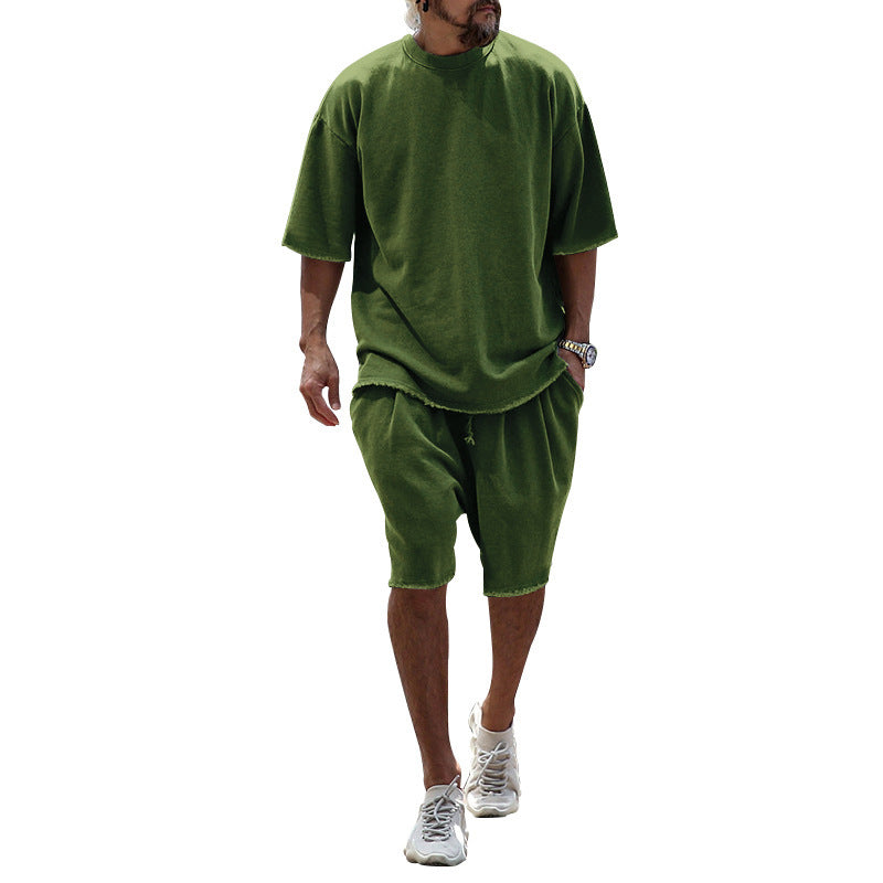 Men's Casual Summer Two-Piece Set | Short Sleeve T-Shirt & Matching Shorts