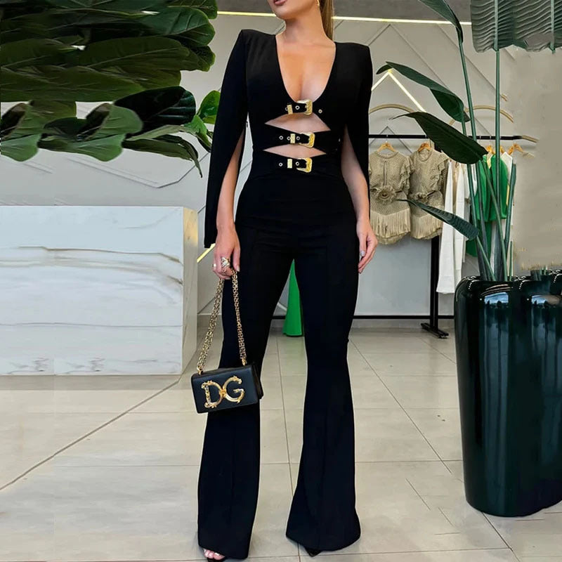 Women's Hollow-Out Mesh Perspective Jumpsuit | Sexy Bodysuit