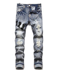 Men's Punk Retro Ripped Slim-Fit Stretch Printed Jeans | 11 Styles, Sizes S–3XL