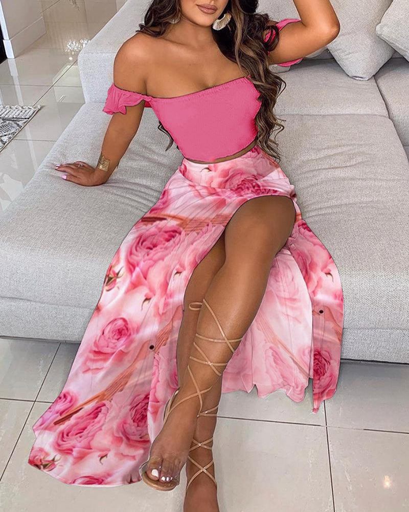 Women's Printed Strapless Midi Dress – 24 Prints, Sizes S–XXXL