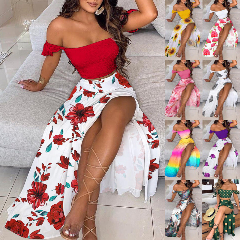 Women's Printed Strapless Midi Dress – 24 Prints, Sizes S–XXXL
