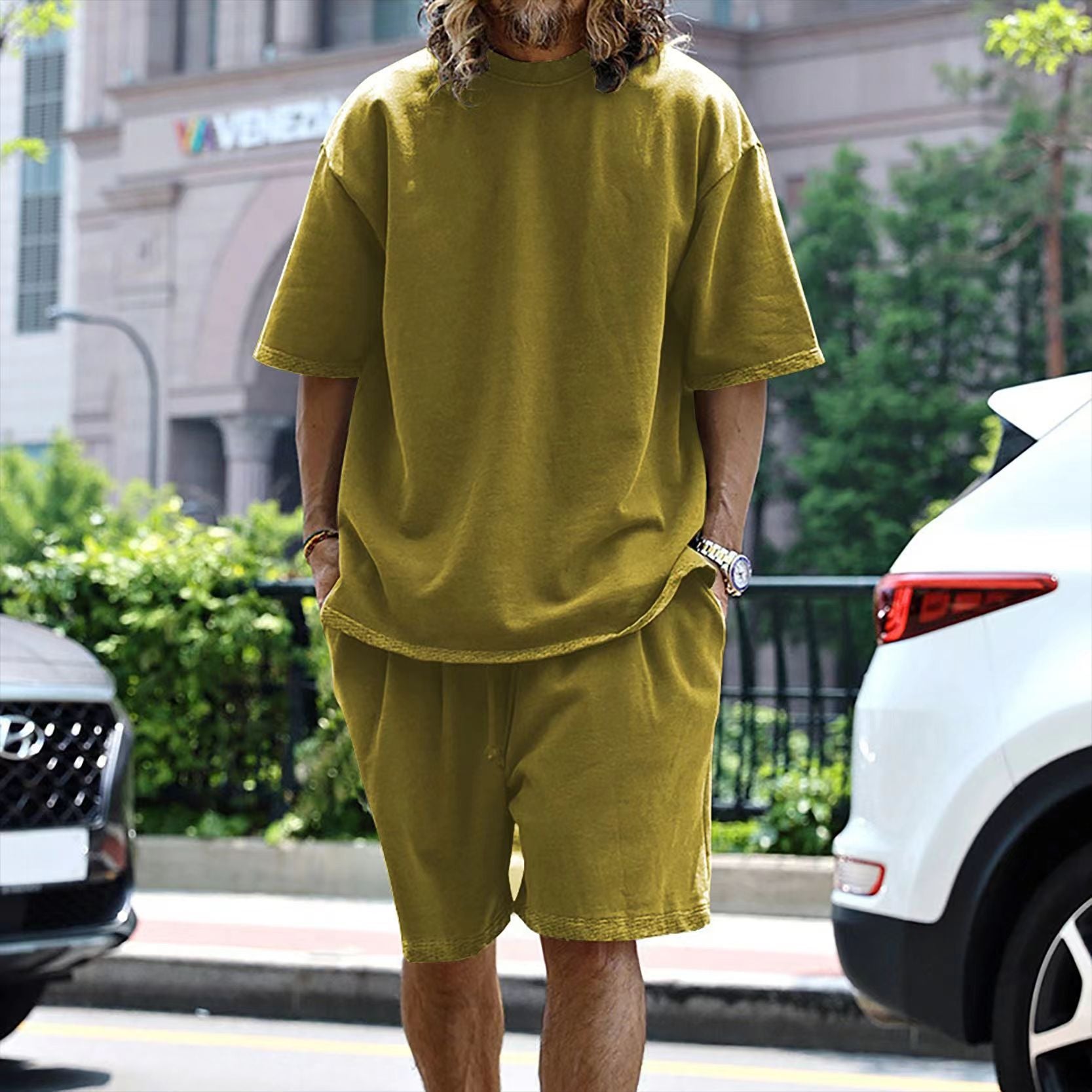 Men's Casual Summer Two-Piece Set | Short Sleeve T-Shirt & Matching Shorts