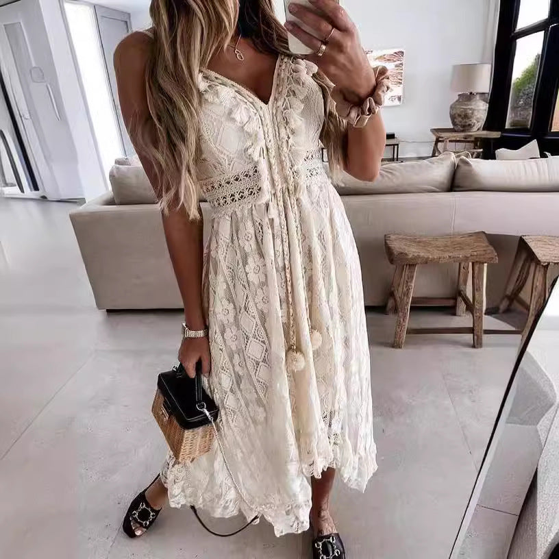 Women's Elegant Lace Sling Cami Dress