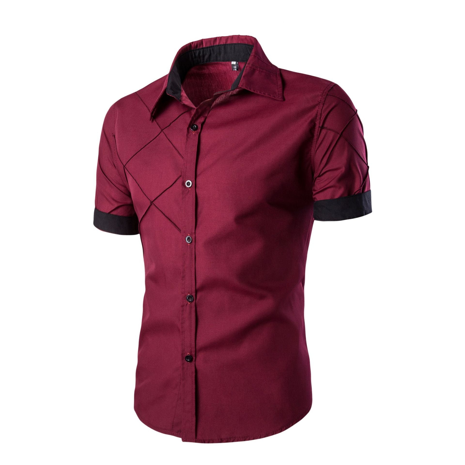 Men's Long Sleeve Mesh Line Design Casual Shirt