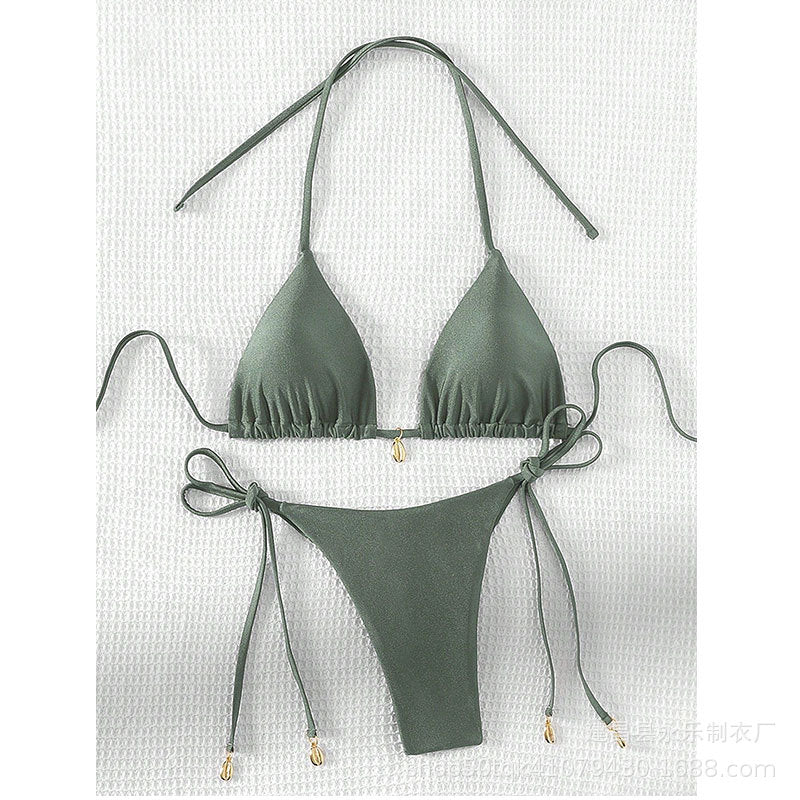 Women's Lace-Up Two-Piece Bikini | 10 Colors, Sizes S–XL