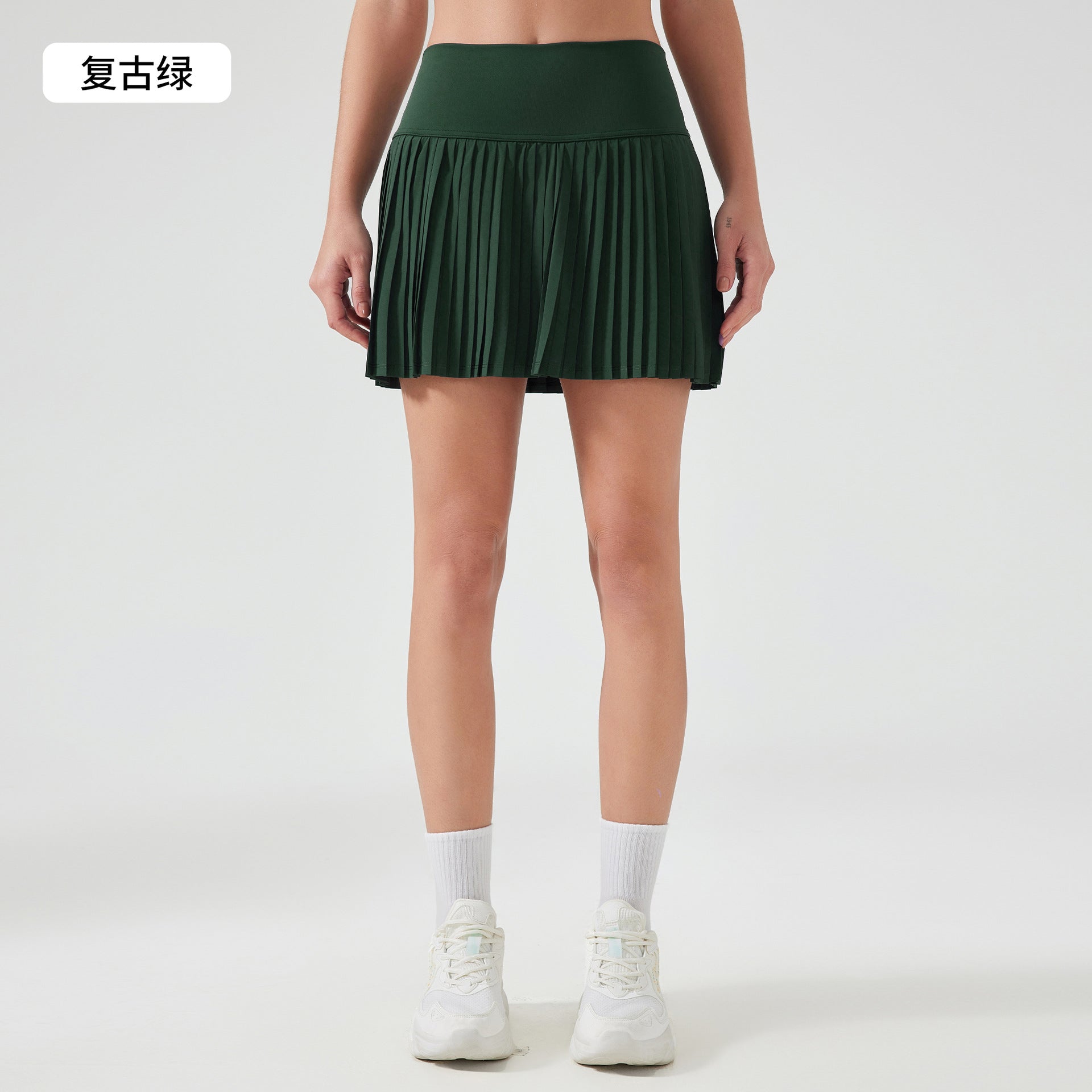 Women's High Waist Pleated Tennis Skirt with Pockets