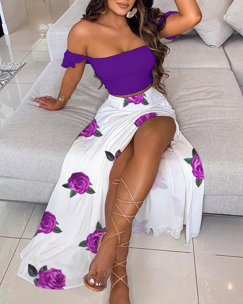 Women's Printed Strapless Midi Dress – 24 Prints, Sizes S–XXXL