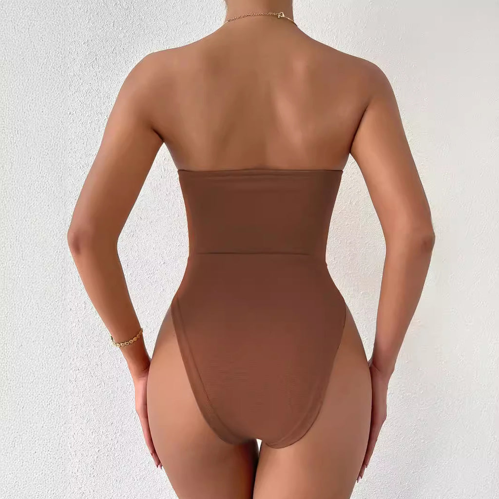 Women's V-Neck Slim Fit Bodysuit | Tight Base Layer Top