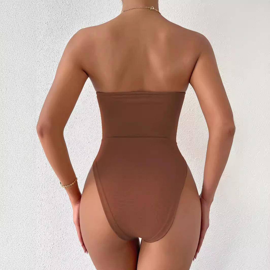 Women's V-Neck Slim Fit Bodysuit | Tight Base Layer Top