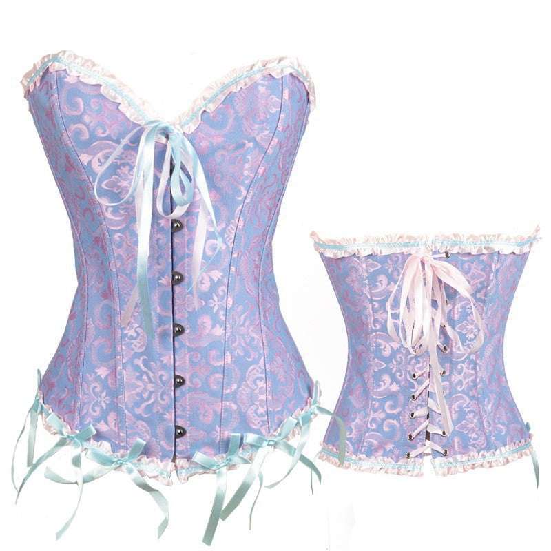 Women's Lace Fishbone Corset Top | Shaping & Gathering | 18 Colors, XS–6XL