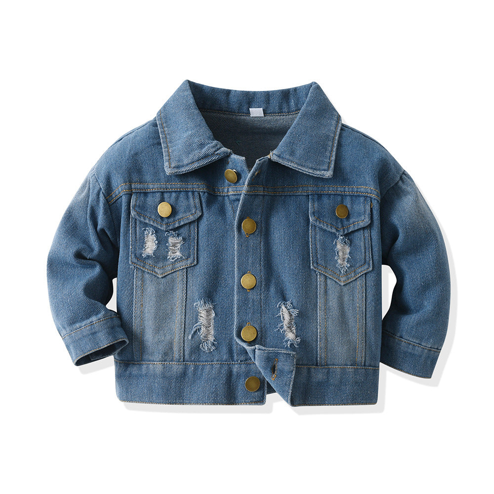 Kids' Tie-Dye Long Sleeve Denim Jacket