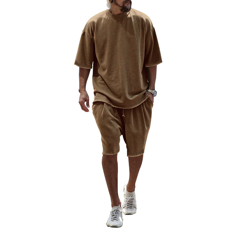 Men's Casual Summer Two-Piece Set | Short Sleeve T-Shirt & Matching Shorts