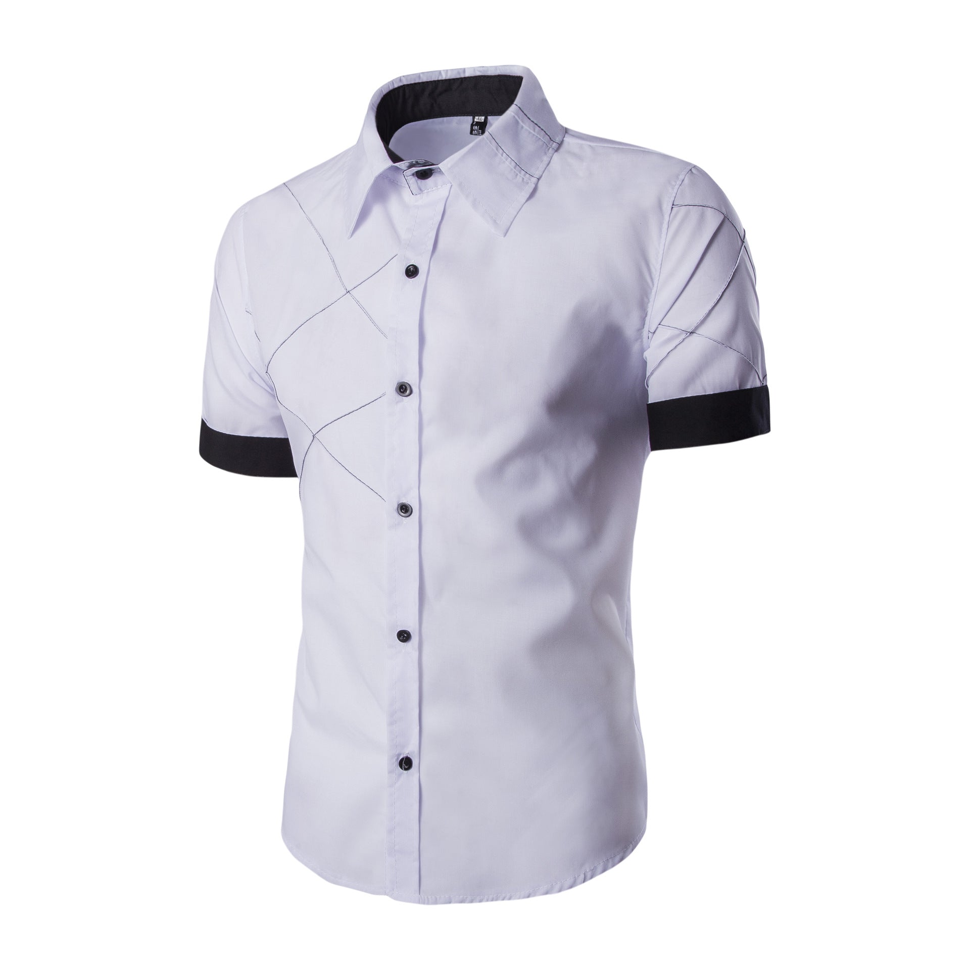 Men's Long Sleeve Mesh Line Design Casual Shirt