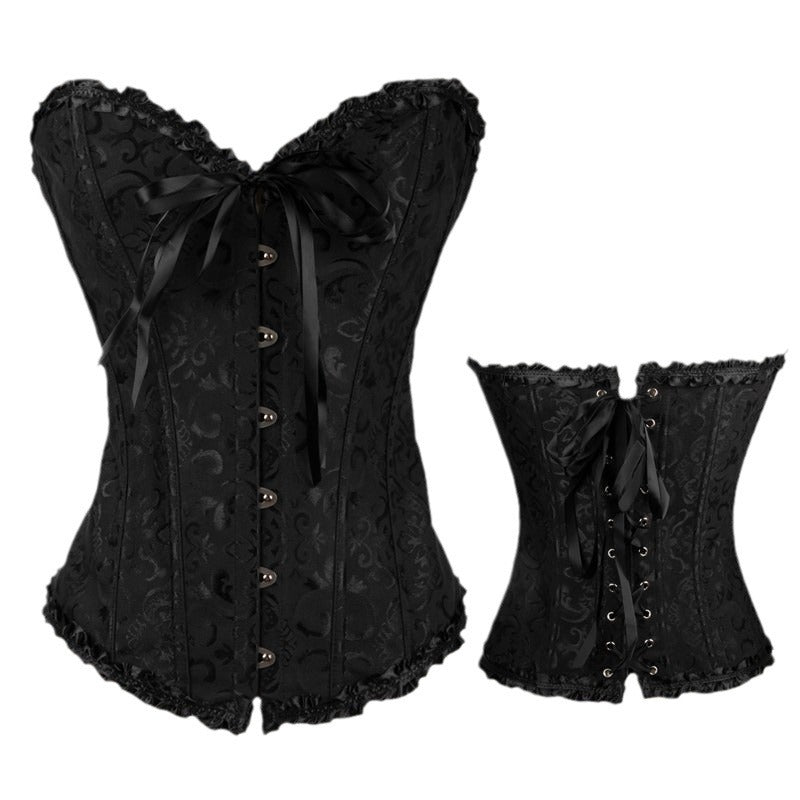 Women's Lace Fishbone Corset Top | Shaping & Gathering | 18 Colors, XS–6XL