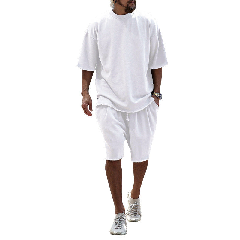 Men's Casual Summer Two-Piece Set | Short Sleeve T-Shirt & Matching Shorts