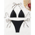 Women's Deep-V Backless Lace-Up Bikini | Sizes S–XL