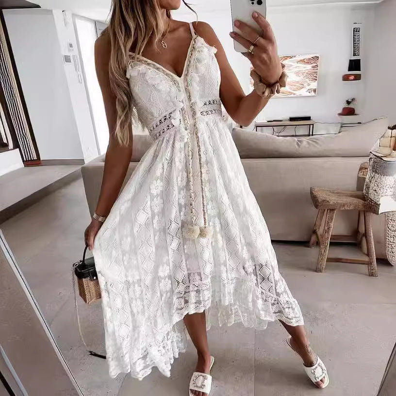 Women's Elegant Lace Sling Cami Dress