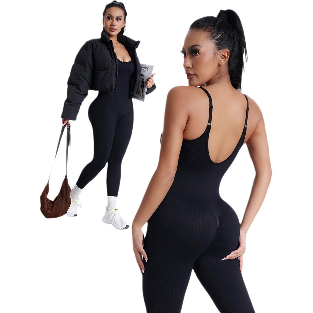 Women's Seamless Backless One-Piece Yoga Jumpsuit | 8 Colors, S–L