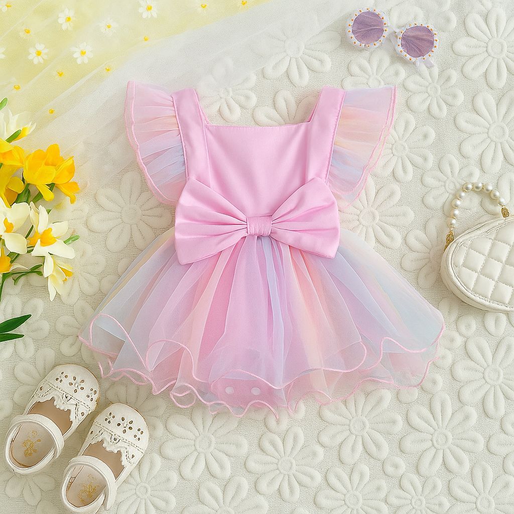 Baby Girl Cute Mesh Summer Dress