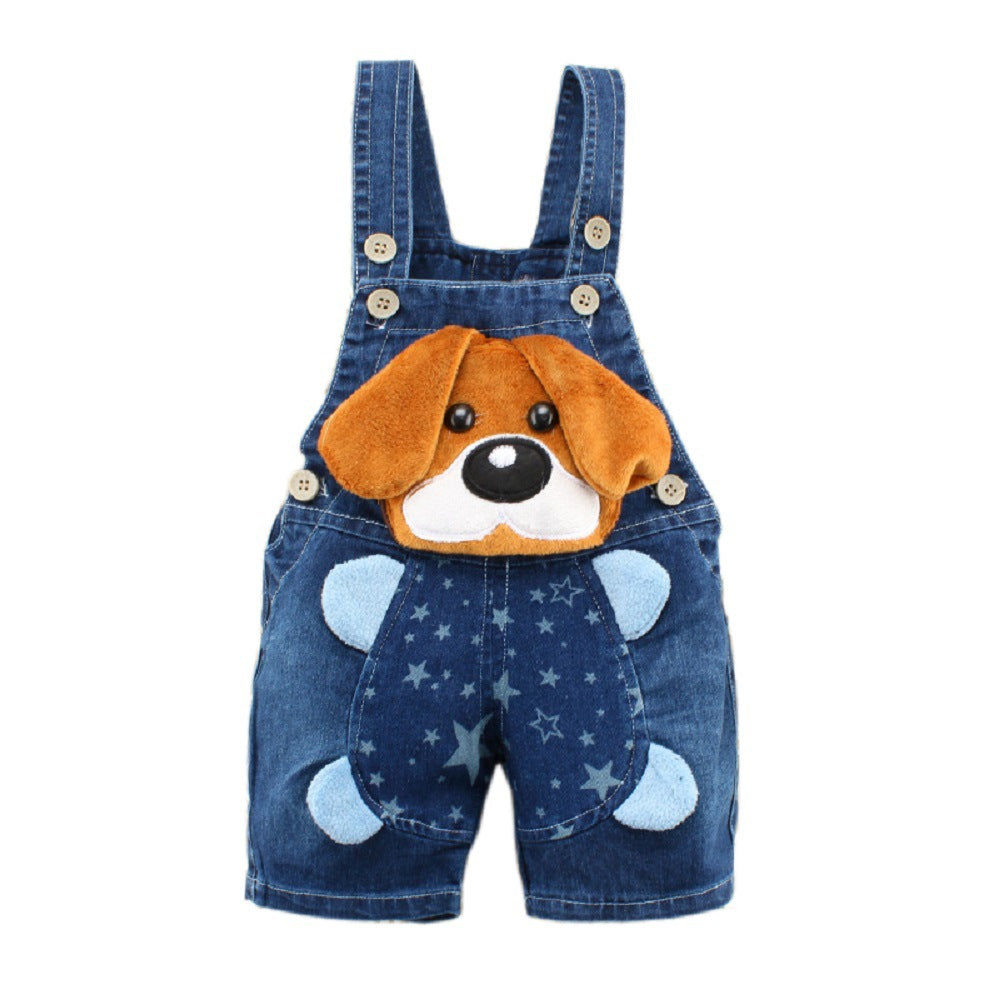 Baby & Toddler Suspender Denim Short Pants | Unisex Summer Climbing Shorts