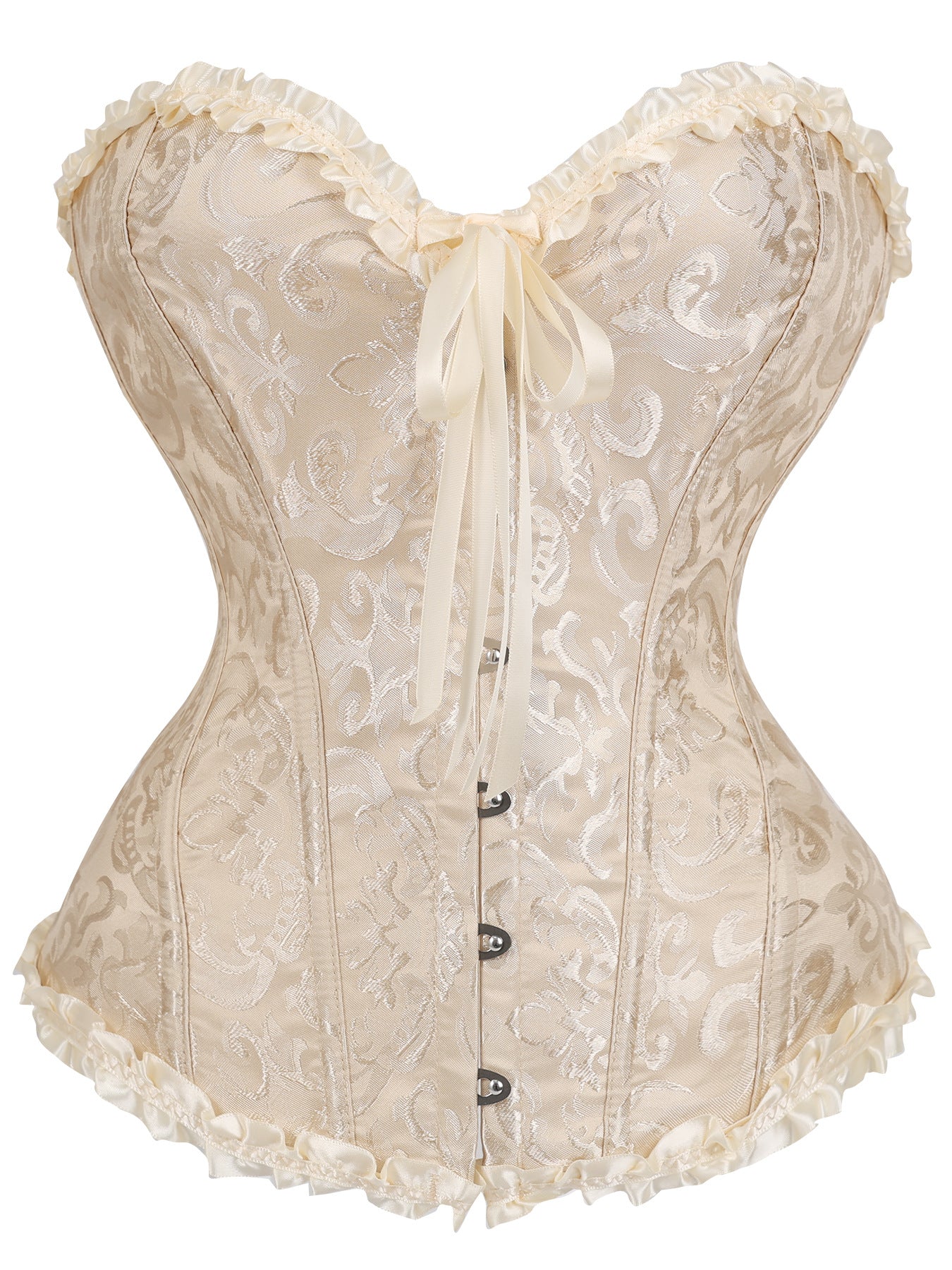 Women's Lace Fishbone Corset Top | Shaping & Gathering | 18 Colors, XS–6XL