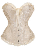 Women's Lace Fishbone Corset Top | Shaping & Gathering | 18 Colors, XS–6XL
