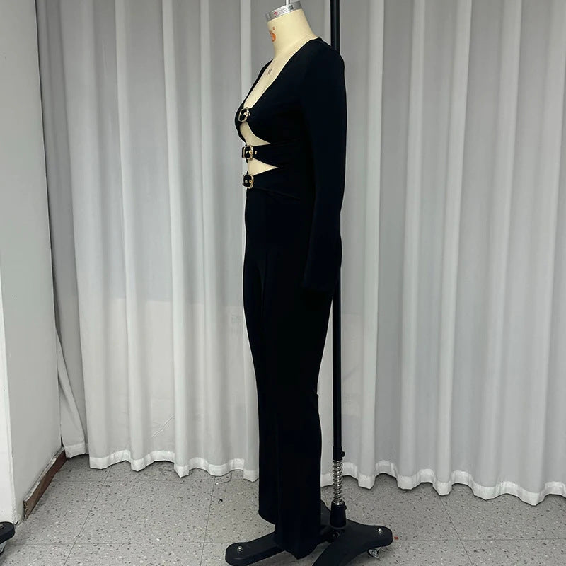 Women's Hollow-Out Mesh Perspective Jumpsuit | Sexy Bodysuit